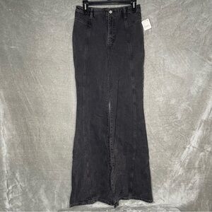 Free People Florence Flare Jeans Black Coal High Rise Women’s Size 29 NEW!